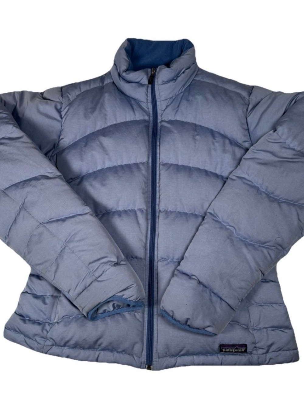 Patagonia Light Blue Quilted Puffer Jacket warm